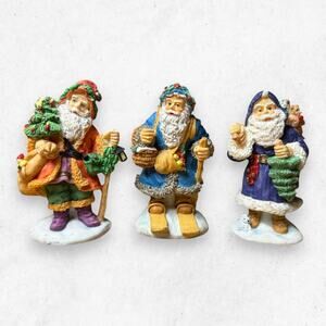 Bronson Collectibles 3 Santas Figurines Old World Santas 1995